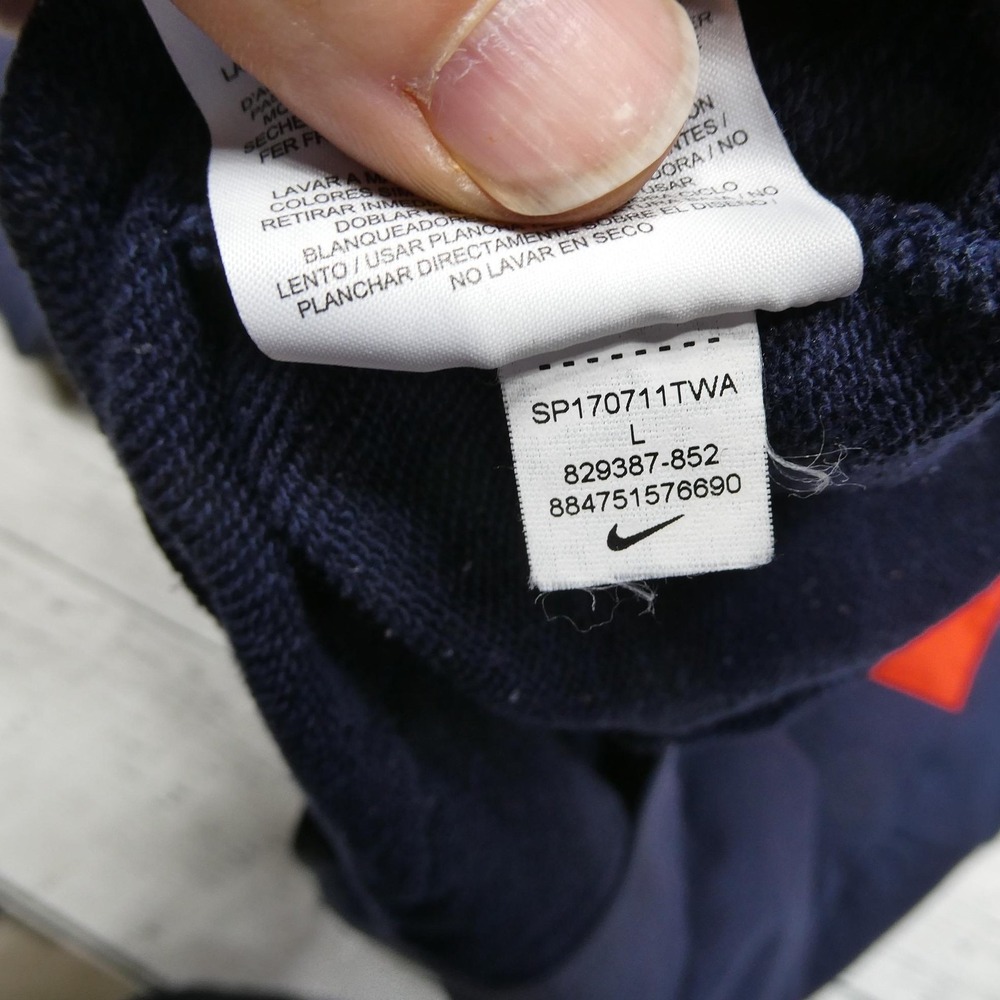 Nike SB Hoodie Mens Large Orange Navy Pullover Anorak Skateboarding Colorblock - Picture 14 of 14